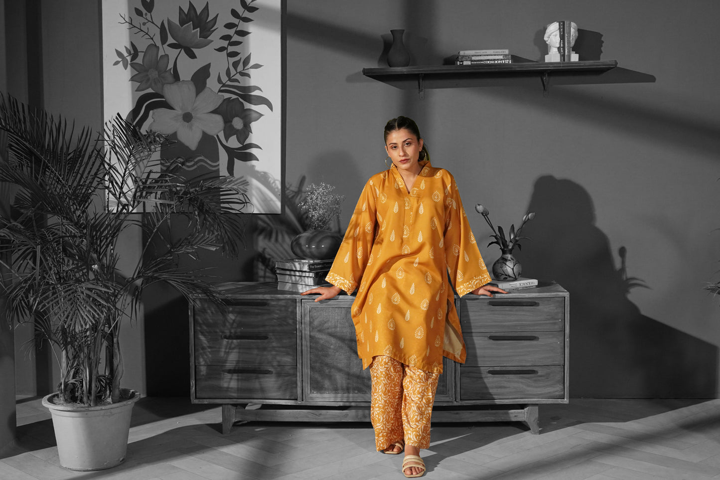 Mustard Vine β Lawn Co-ord Set