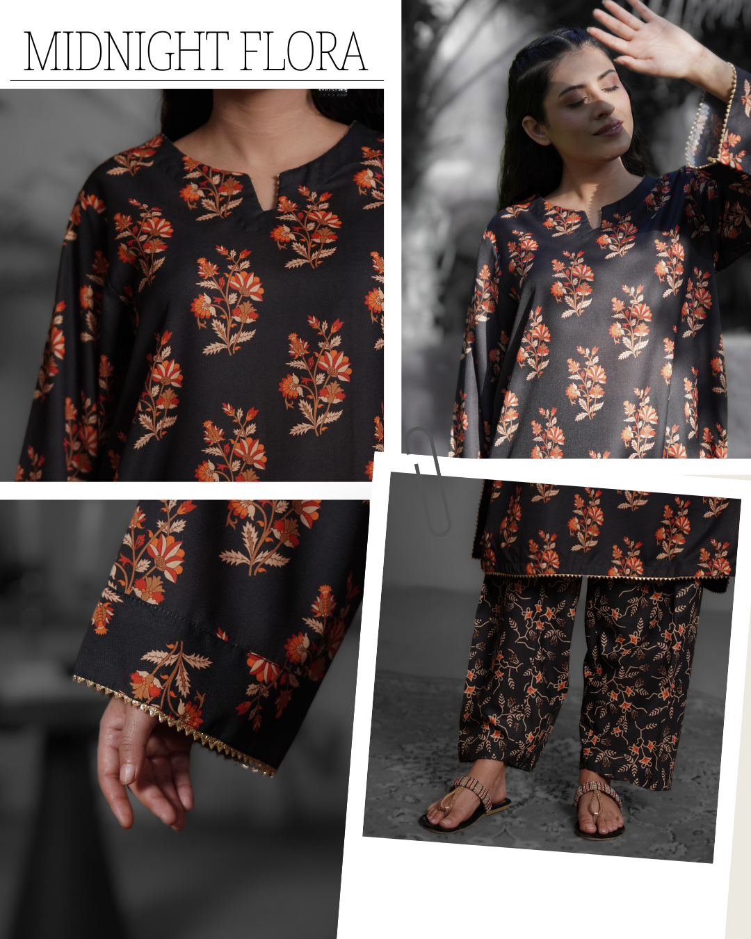Midnight Flora Co-ord Set