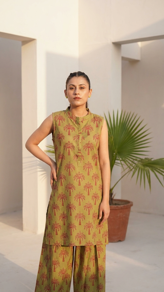Palm Grove Lawn Co-ord Set