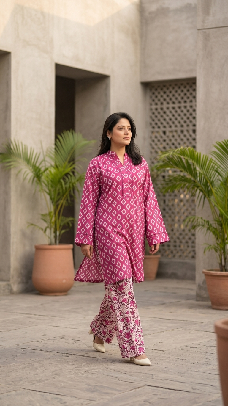 Rani Ikat  Lawn Co-ord Set