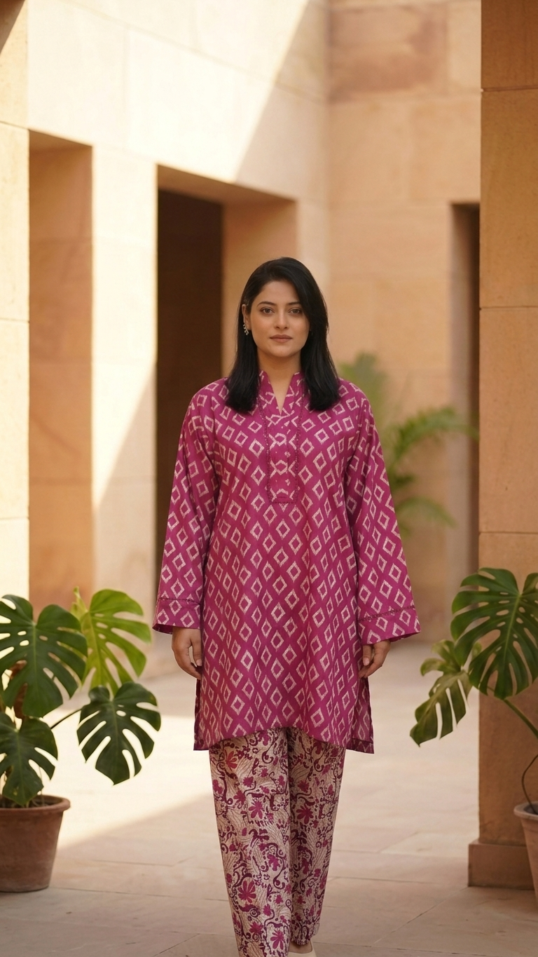 Rani Ikat  Lawn Co-ord Set